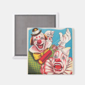 Circus Poster met clown gezichten en vuur cracker Magneet (Voorkant / Achterkant)