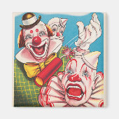 Circus Poster met clown gezichten en vuur cracker Magneet (Voorkant)