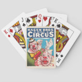 Circus Poster met clown gezichten en vuur cracker Pokerkaarten (Achterkant)