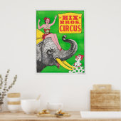Circus Poster met een vrouw en een rijdende olifan (Keuken)