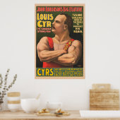 Circus Poster met Louis Cyr met gekruiste armen (Keuken)