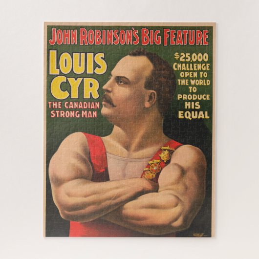 Circus Poster met Louis Cyr met gekruiste armen Legpuzzel (Verticaal)