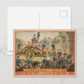 Circus Poster met Parade Float Briefkaart (Voorkant / Achterkant)