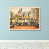 Circus Poster met Parade Float Canvas Afdruk (Insitu (Houten vloer))