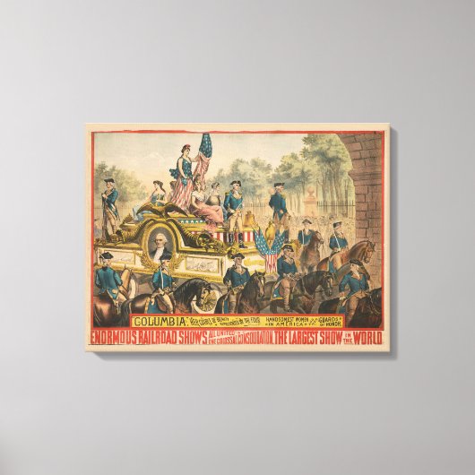 Circus Poster met Parade Float Canvas Afdruk (Voorkant)