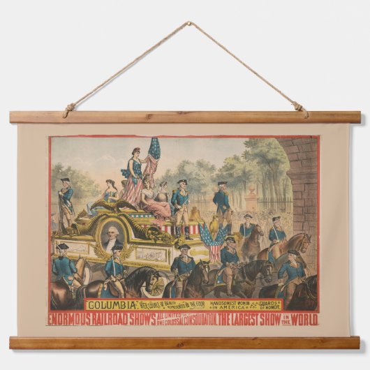 Circus Poster met Parade Float Hangend Wandkleed (Voorkant)