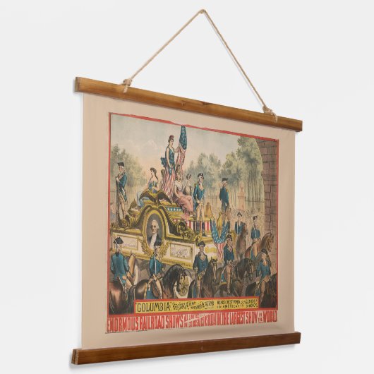 Circus Poster met Parade Float Hangend Wandkleed (Gebogen)