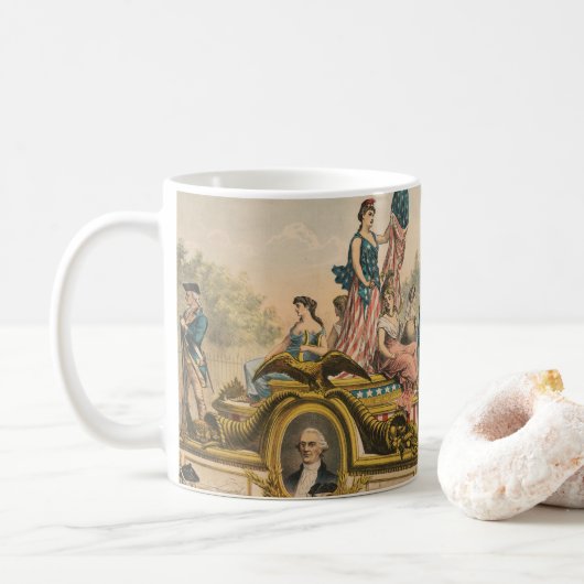 Circus Poster met Parade Float Koffiemok (Met donut)