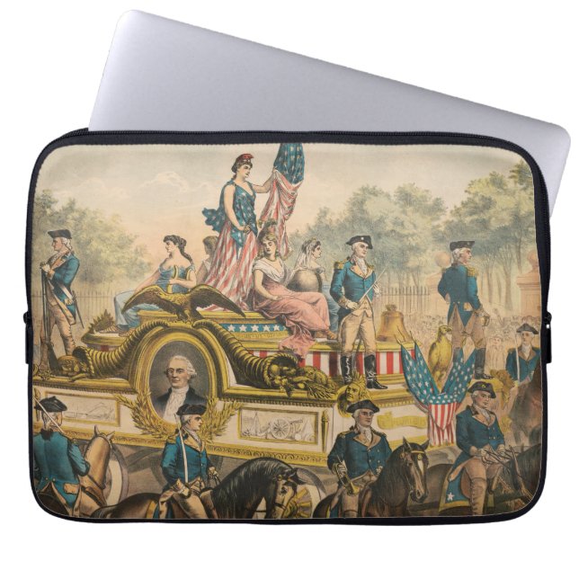  Circus Poster met Parade Float Laptop Sleeve (Voorkant)