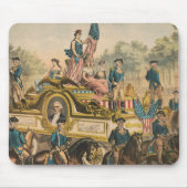  Circus Poster met Parade Float Muismat (Voorkant)