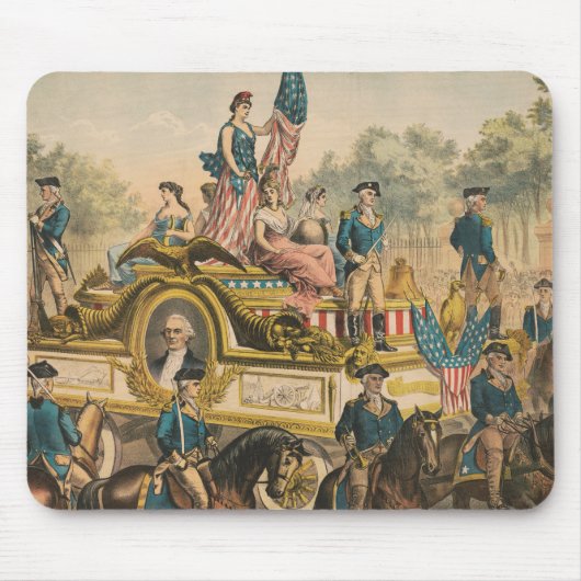  Circus Poster met Parade Float Muismat (Voorkant)