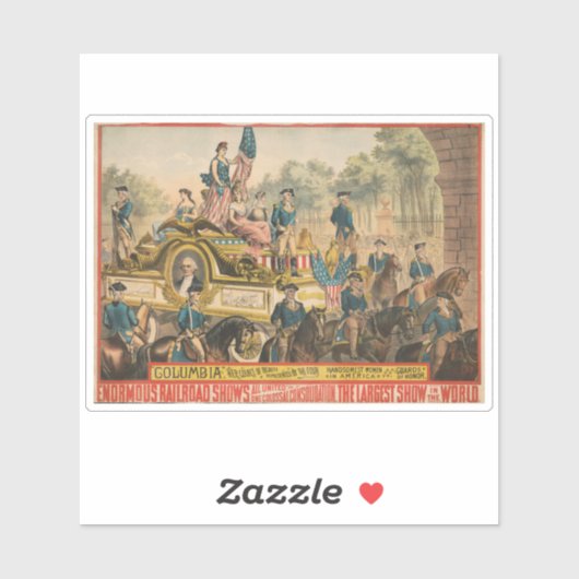 Circus Poster met Parade Float Sticker (Vel)