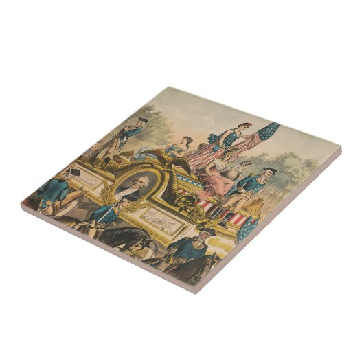  Circus Poster met Parade Float Tegeltje (Zijkant)