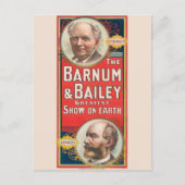 Circus Poster met portretten van Barnum & Bailey Briefkaart (Voorkant)