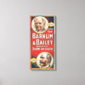 Circus Poster met portretten van Barnum & Bailey Canvas Afdruk (Voorkant)