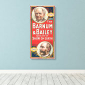 Circus Poster met portretten van Barnum & Bailey Canvas Afdruk (Insitu (Houten vloer))