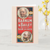 Circus Poster met portretten van Barnum & Bailey Kaart (Gele Bloem)