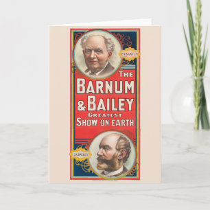Circus Poster met portretten van Barnum & Bailey Kaart