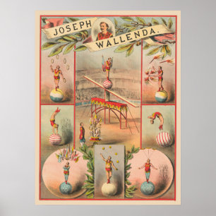 circus Poster met scènes van acrobatiek
