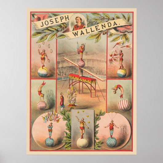 circus Poster met scènes van acrobatiek (Voorkant)