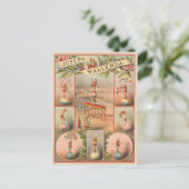 circus Poster met scènes van acrobatiek Briefkaart (Staand voorkant)