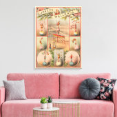 circus Poster met scènes van acrobatiek Canvas Afdruk (Insitu (Woonkamer))