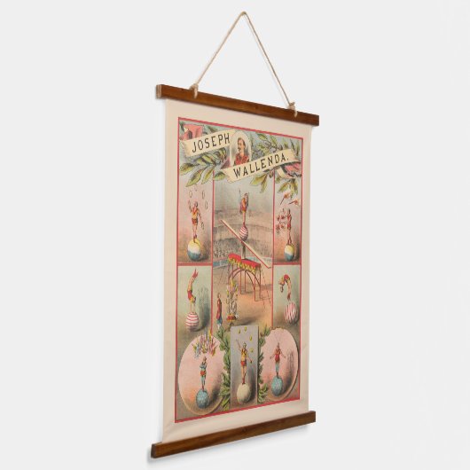 circus Poster met scènes van acrobatiek Hangend Wandkleed (Gebogen)