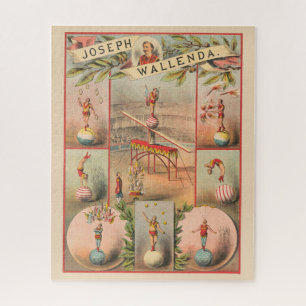 circus Poster met scènes van acrobatiek Legpuzzel