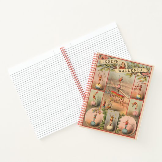 circus Poster met scènes van acrobatiek Notitieboek (Binnen)