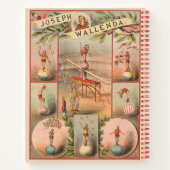  circus Poster met scènes van acrobatiek Notitieboek (Achterkant)