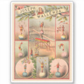 circus Poster met scènes van acrobatiek Sticker (Voorkant)