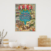 Circus Poster met veel circusscènes (Keuken)