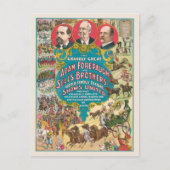 Circus Poster met veel circusscènes Briefkaart (Voorkant)