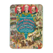 Circus Poster met veel circusscènes Magneet (Verticaal)