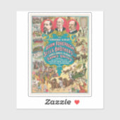 Circus Poster met veel circusscènes Sticker (Vel)