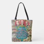 Circus Poster met veel circusscènes Tote Bag (Achterkant)