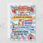 Circus Poster stijl feestuitnodigingen Kaart (Voorkant)