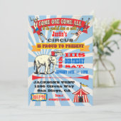 Circus Poster stijl feestuitnodigingen Kaart (Staand voorkant)