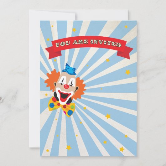 Circus Poster stijl feestuitnodigingen Kaart (Achterkant)