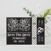 Circus Poster Stijl Moderne Zwart & Wit Kaart (Staand voorkant)