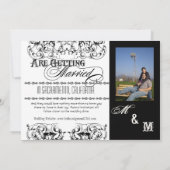 Circus Poster Stijl Moderne Zwart & Wit Kaart (Achterkant)