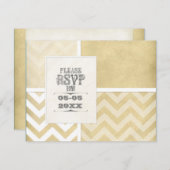 Circus Poster Stijl - Ombre Chevron Streep Zig Zag Save The Date (Voorkant / Achterkant)