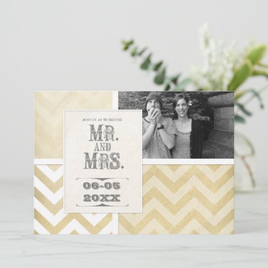 Circus Poster Style - Ombre Chevron Stripe Zig Zag Kaart (Staand voorkant)