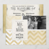 Circus Poster Style - Ombre Chevron Stripe Zig Zag Kaart (Voorkant / Achterkant)