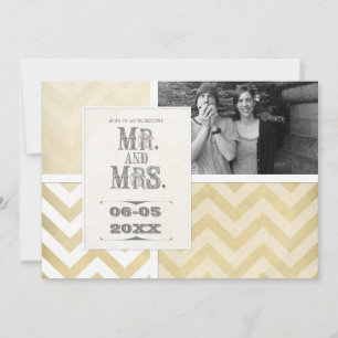 Circus Poster Style - Ombre Chevron Stripe Zig Zag Kaart