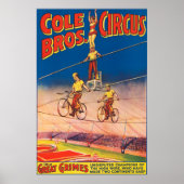  circus Poster tonen hoge draad acrobaten (Voorkant)
