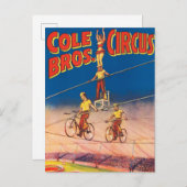  circus Poster tonen hoge draad acrobaten Briefkaart (Voorkant / Achterkant)