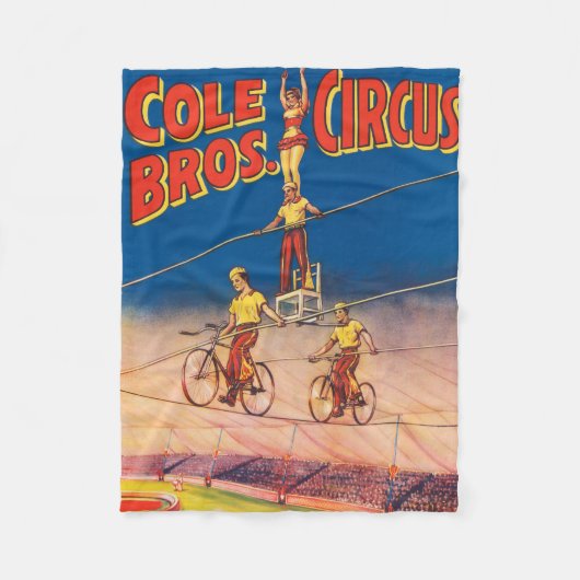  circus Poster tonen hoge draad acrobaten Fleece Deken (Voorkant)