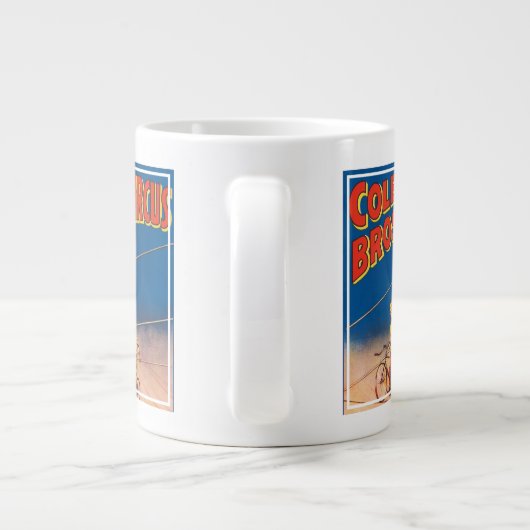  circus Poster tonen hoge draad acrobaten Grote Koffiekop (Achterkant)