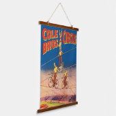 circus Poster tonen hoge draad acrobaten Hangend Wandkleed (Gebogen)